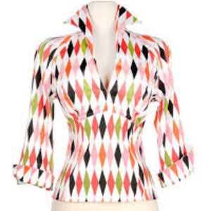 Pinupgirl Clothing, Harlequin "Lauren' Top